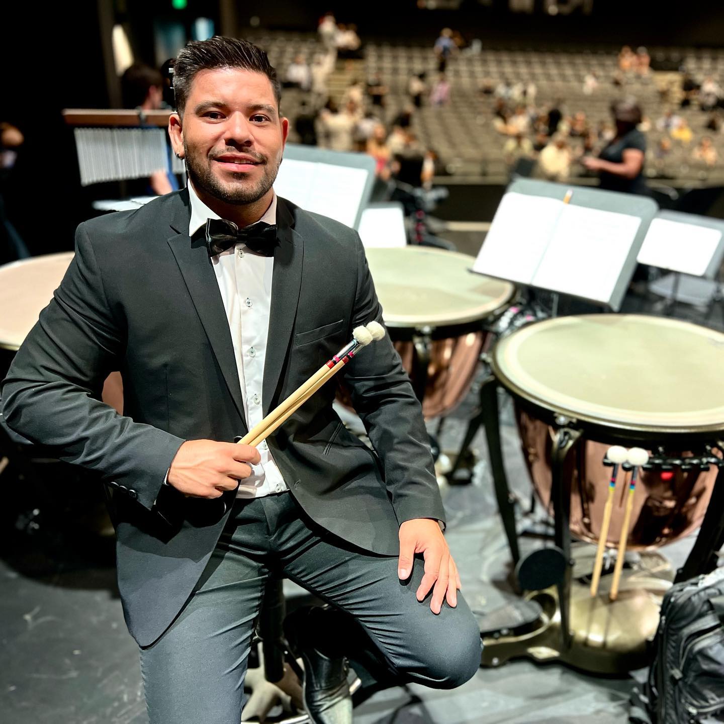 With mallets